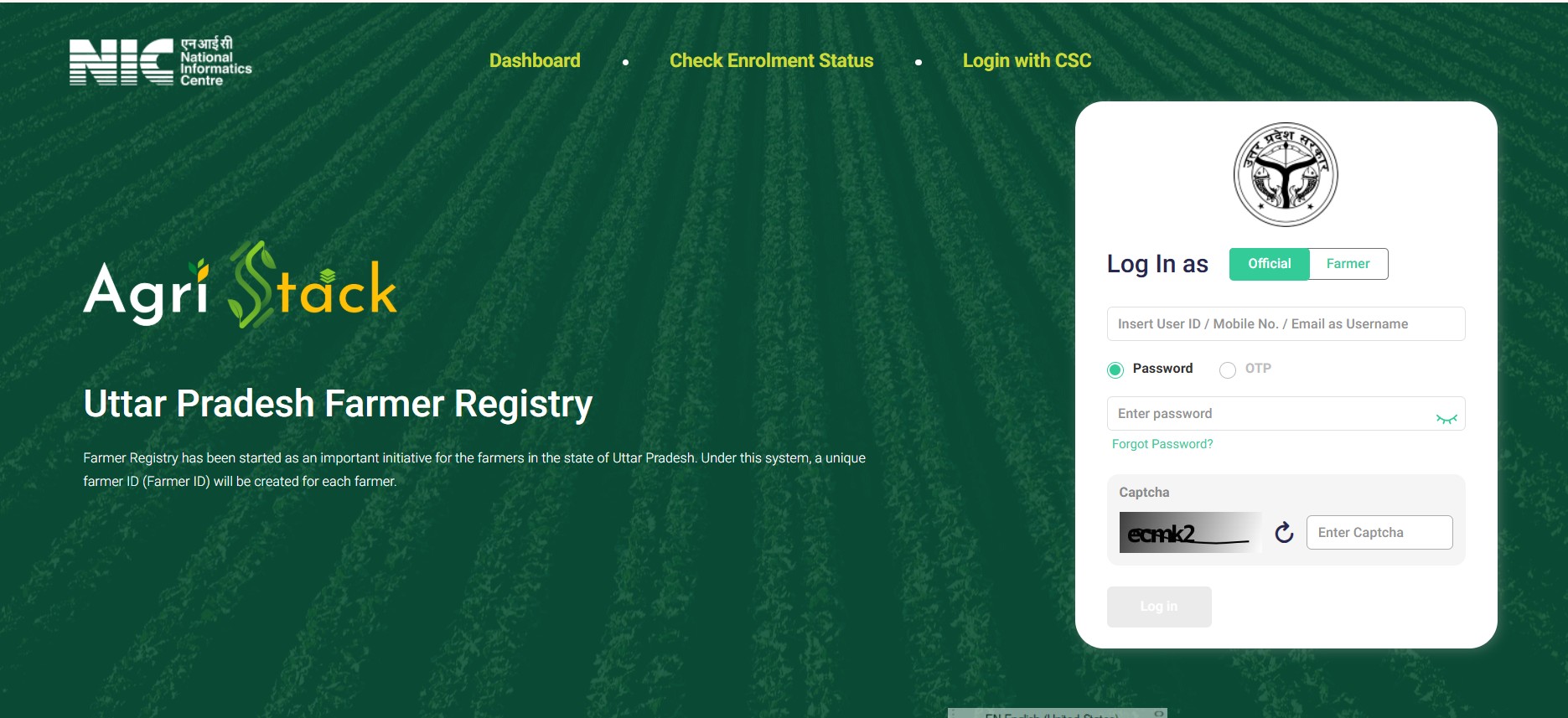 Farmer Registry UP